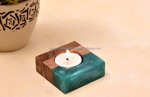 Decorative Wooden Resin <b>Candle</b> Jar Aromatherapy Wax Natural <b>Scented</b> Soy Handmade Centerpiece Artistic Boho Luxury Home Fragrance - Product Image 6