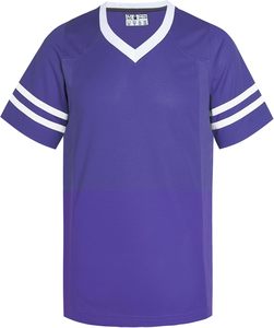 <b>Purple</b> Men's V-Neck Short Sleeve Sublimation Casual Shirt Quick Dry 100% Polyester Summer Adult Size M ODM - Product Image 1