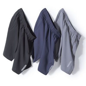 กางเกงกีฬาขาสั้นฤดูร้อนบางระบายอากาศได้ดีแห้งเร็วหลวมสบายผ้าไหมน้ำแข็งลำลองเอวยางยืดสำหรับผู้ชายใส่ไปชายหาด - Product Image 4