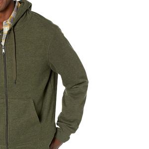 Custom Logo French Terry Thermal Embroidery Plain Cropped Cotton Breathable <b>Full</b> <b>Zip</b> <b>up</b> <b>Hoodie</b> basics cotton blended - Product Image 6