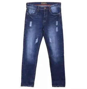 Pantalon décontracté d'hiver pour homme en denim coupe droite vintage, délavage moyen, de haute qualité, style trench américain, avec logo personnalisé, Nouveau - Product Image 3