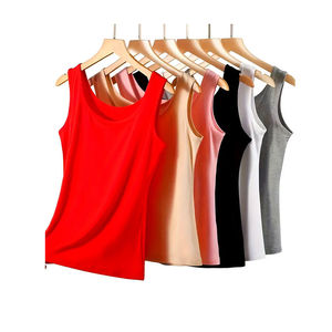 Custom Made Logo Embroidery Summer Jersey Cotton Women's Athletic Tank <b>Tops</b> for Gym Running Bodybuilding Fitness Outdoor Sports - Product Image 6