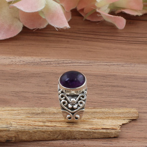 Bague en argent sterling 925 avec turquoise naturelle sertie en bélière, bijoux vintage Art Déco, anneaux en pierres précieuses faits à la main pour femmes, février - Product Image 3