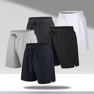 Pantalones Cortos Bermuda para Hombre, Color Sólido, Cintura con Cordón, Secado Rápido, Transpirables, Teñido Liso, 100g, Casuales, Corte Medio, con Bolsillos, 100% Algodón - Product Image 1