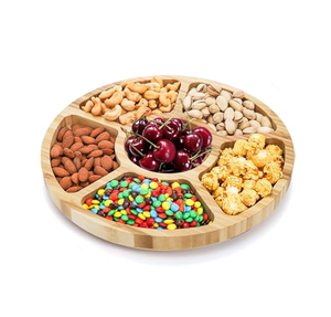 Wood Dry Fruit Tray Rustic Decorative Wood Serving Dish Platter With Black Feet Rustic Serving Dish At Lowest Price - Product Image 2