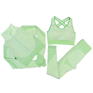 New Women Yoga Set Gym Clothing Female Active Sport Wear Running Fitness Suit Yoga Set Seamless Sport Set - Product Image 6