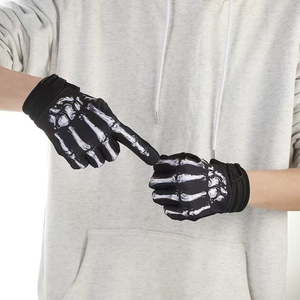 Gants de motocross en cuir pleine main respirants antidérapants avec fermeture auto-agrippante et grip personnalisé unisexe pour la course à vélo - Product Image 5