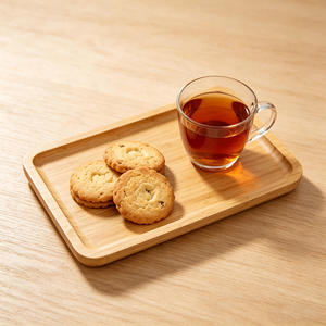 Juego de Bandejas de Servir de Bambú Personalizadas con Logotipo, para el Hogar, Restaurantes y Hoteles, Diseño Simple, Redondas, Cuadradas y Rectangulares, para Frutas y Desayunos - Product Image 2