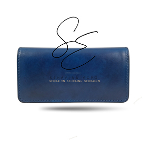 Cartera de Cuero SEHRAINN con Adornos Florales Azules para Mujer, Elegante, para Uso Diario en Todas las Estaciones, Estilo Vaquero - Product Image 4