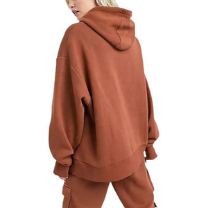 Ensemble de survêtement unisexe personnalisé avec logo, 100 % coton, écologique, épais, grande taille, couleur unie, pour l'automne et l'hiver, avec sweat à capuche - Product Image 3