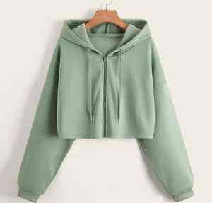 Sudadera Corta para Mujer, Ligera, de Manga Larga, Corte Casual, Material Suave, Ideal para Gimnasio, Hogar, Trabajo y Fin de Semana - Product Image 2