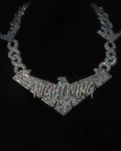 Pendentif Moissanite en forme d'aigle, en argent 925, serti pavé, bijou de luxe à thème, idéal pour les soirées, pendentif Hip Hop Iced Out pour homme - Product Image 1
