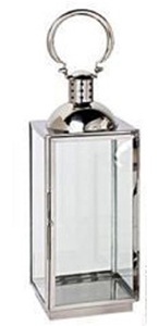Lanternes à bougies en acier inoxydable et verre, finition argent brillant, très vendues, pour décoration extérieure et intérieure, personnalisables - Product Image 2