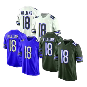 Vente en gros Nouveautés Maillots de football américain personnalisés de haute qualité Équipes Chiefs # 18 maillots Williams à manches courtes - Product Image 1