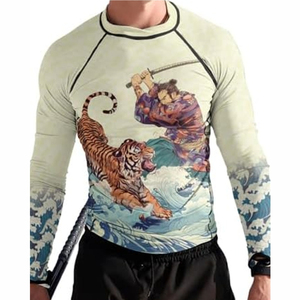 Rashguard Homme Sublimation Haute Performance Personnalisable Anti-UV Écologique Respirant pour Entraînement Arts Martiaux NO-GI Grappling - Product Image 5