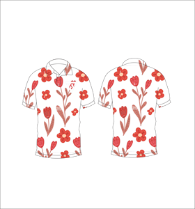 เสื้อโปโลพิมพ์ลายดอกไม้สีขาวสำหรับผู้ชายแขนสั้นลำลองแฟชั่นฤดูร้อนเสื้อโปโลกอล์ฟ - Product Image 3