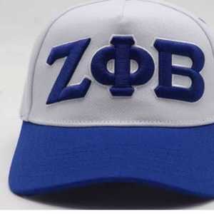 หมวกแก๊ป Zeta Phi Beta ปักลาย ZPB สีน้ำเงินขาว ปีกแบน ปรับขนาดได้ สำหรับชมรมนักศึกษา ดีไซน์ทันสมัย สวมใส่สบาย - Product Image 6