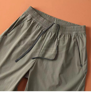 Pantalones Cortos Bermuda de Secado Rápido para Hombre, Color Sólido, Cintura Elástica, Ropa Casual para Exteriores - Product Image 2