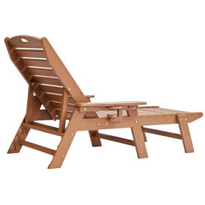 Sedia a Sdraio Moderna da Esterno in HDPE, Regolabile in 6 Posizioni, Capacità di Carico 400 Libbre, con Schienale - Product Image 3