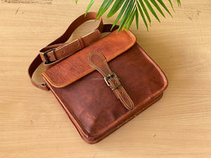 New Handcrafted Genuine Goat Leather Handbag Handcrafted Shoulder <b>Bag</b> <b>for</b> <b>Men</b> & Women Vintage Full Grain Leather Crossbody <b>Bags</b> - Product Image 3