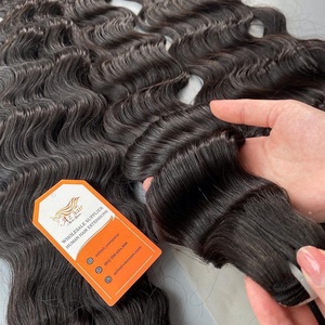 วิกผมดิบสีดำธรรมชาติ100% ต่อผมมนุษย์แบบมัดผมทรงหลวมสไตล์เวียดนาม - Product Image 2