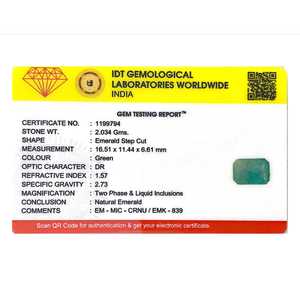 Natural Zambian Emerald 10.17 Carat Emerald Cut Loose Gemstone for Fine Jewelry - Product Image 4