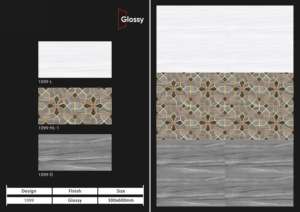 Carreaux muraux en céramique brillante 30x60 cm, design moderne pour la décoration murale intérieure de salle de bain et de cuisine avec finition brillante de qualité supérieure - Product Image 4