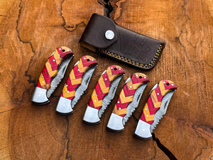 UA Supplies Industrial Grade Factory Direct Damascus Steel Folder Pocket Knife Hand Forged Back <b>Lock</b> Custom Logo 1 Year Warranty - Product Image 1