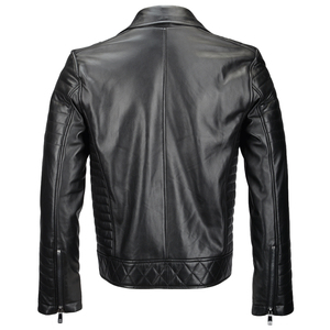 HighQuality ODM OEM Customized Men's Slim Fit Genuine Leather Biker <b>Jacket</b> Mandarin Collar <b>Winter</b> Motorcycle Fashion Coat - Product Image 2