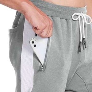 Pantalon de jogging respirant 100 % polyester de couleur unie pour homme, avec bande latérale, idéal pour le sport et les loisirs – Vente en gros - Product Image 6
