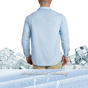 Camisa de Senderismo de Secado Rápido para Hombre, Manga Larga, Transpirable, para Montaña, con Tela Elástica - Product Image 2