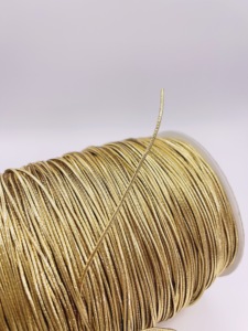 Cordon tressé métallique rond argenté et doré, 100% fil métallique pour l'artisanat et la décoration - Product Image 3