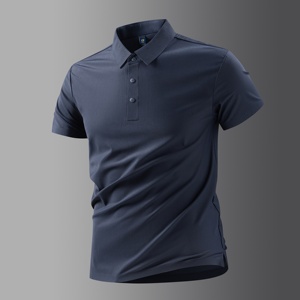 <b>Men's</b> Short Sleeve <b>Polo</b> Shirt Solid Color Knitted Quick Dry Casual Wear Regular Fit <b>White</b> - Product Image 3