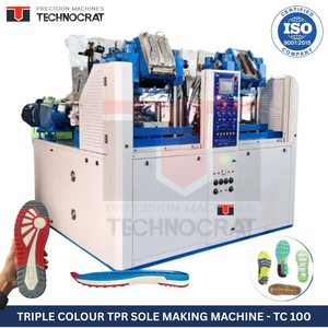 Máquina de Fabricación de Suelas Tricolores de TPR, TPU y PVC Technocrat Mouldings con Bomba de Engranajes 380V/220V, 1 Año de Garantía - Product Image 4