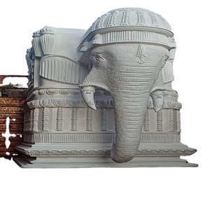 Statue d'éléphant géante pour la décoration de mariage, statues d'éléphants en FRP pour la décoration de mariage - Product Image 5
