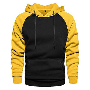 Proveedor de Sudaderas con Capucha de Felpa Gruesa 100% Algodón con Logo Personalizado al por Mayor, Sudaderas con Capucha Oversize con Mangas Raglán y Diseño Empalmado para Hombre - Product Image 5