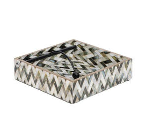 Soporte para cubiertos de madera MDF para almacenamiento de cocina, servilletero impreso esmaltado, servilletero de lujo de acero inoxidable Falak World Export - Product Image 1