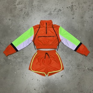 Women's Lightweight Nylon Waterproof Jacket and Windbreaker Pants Printed Streetwear <b>Wind</b> <b>Breaker</b> Tracksuit for Winter Season - Product Image 5