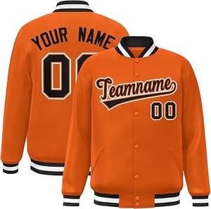 Veste universitaire personnalisée OEM avec corps en mélange de laine de qualité supérieure, manches en cuir, broderie du logo de l'équipe, veste de style universitaire, vente en gros - Product Image 3