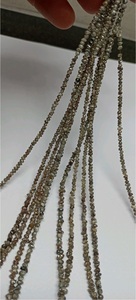 Perles de diamant brut de couleur gris naturel, non taillées, taille 3 mm à 4 mm, pépites de cristal brutes, perles de pierres précieuses en vrac pour la fabrication de bijoux - Product Image 3