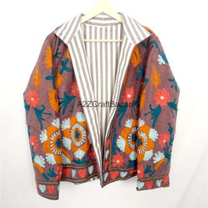 Wholesale Embroidered Breathable Cotton Lining Eco-Friendly Quick Dry Cotrise <b>Jackets</b> Unisex Coat Spring Autumn Ethnic - Product Image 1