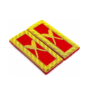 Épaulettes de Chevaliers Templiers en Tissu Chenille de Haute Qualité, Broderie à la Broche, Nouveau Style, Épaulettes Uniformes Franc-Maçonniques Magnétiques - Product Image 1