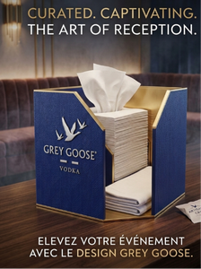 NUEVO Porta Servilletas de Bar con Logotipo de Grey Goose y Detalles en Dorado - Product Image 2