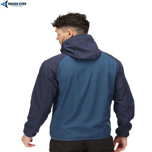 Veste softshell d'extérieur personnalisable avec logo, col montant, poche avant, légère, coupe-vent, respirante, écologique, unisexe, hiver - Product Image 2
