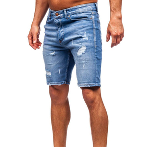 Pantalones Cortos para Hombre, Transpirables, Muy Atractivos, de Color Sólido, Estilo Desgastado, Verano, Corte Moderno, Lavado Desgastado, Precio Bajo, Stock de Fábrica - Product Image 2
