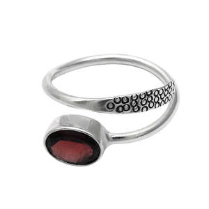 Natural Oval Cut Garnet Gemstone <b>Adjustable</b> <b>Ring</b> Available In 925 Sterling <b>Silver</b> Cocktail Engagement & Wedding Bohemian Jewelry - Product Image 1