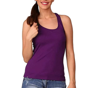 Women Solid Color Knitted Sleeveless Tank <b>Top</b> Crew Neck Breathable Spandex/Cotton Eco-Friendly Quick Dry Regular Length Casual - Product Image 5