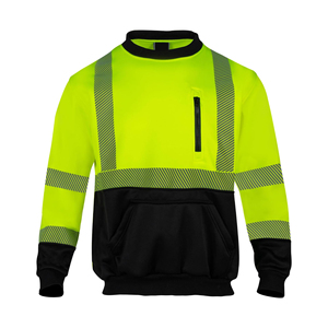 เสื้อสเวตเชิ้ตผ้าฟลีซสะท้อนแสงสำหรับผู้ชายแบบ Hi Vis ความปลอดภัยสูง พร้อมโลโก้สั่งทำและไฟ LED ราคาประหยัด - Product Image 1