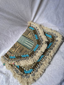 Pochette Bohème Ethnique à Franges et Pièces de Monnaie, Sac à Main Perlé Turquoise Tendance pour Femme, Idéal pour les Vacances et la Mode de Boutique - Product Image 2