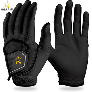 Gants de golf professionnels - Gants de golf en cuir de qualité supérieure - Adhérence maximale - Blanc - Noir - Product Image 1